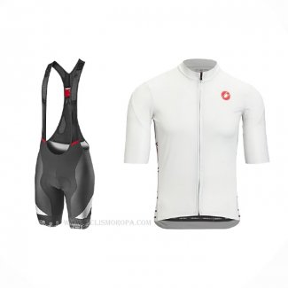 2021 Ropa Ciclismo Castelli Blanco Mangas Corta y Culotte Corto