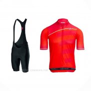 2021 Ropa Ciclismo Castelli Brillante Rosa Rojo Mangas Corta y Culotte Corto