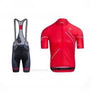 2021 Ropa Ciclismo Castelli Rojo Blanco Mangas Corta y Culotte Corto