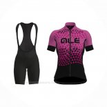 2021 Ropa Ciclismo Mujer ALE Apagado Fucsia Mangas Corta y Culotte Corto