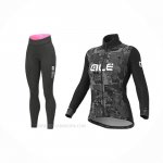 2021 Ropa Ciclismo Mujer ALE Negro Mangas Largas y Culotte Lunga
