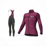 2021 Ropa Ciclismo Mujer ALE Violeta Mangas Largas y Culotte Lunga