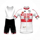 2021 Ropa Ciclismo Wallonie Bruxelles Blanco Mangas Corta y Culotte Corto