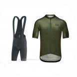 2022 Ropa Ciclismo Gore Verde Mangas Corta y Culotte Corto