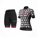2022 Ropa Ciclismo Mujer ALE Blanco Negro Mangas Cortas y Culotte Corto