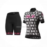 2022 Ropa Ciclismo Mujer ALE Blanco Negro Mangas Cortas y Culotte Corto