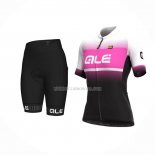 2022 Ropa Ciclismo Mujer ALE Violeta Rosa Mangas Cortas y Culotte Corto