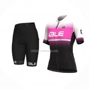 2022 Ropa Ciclismo Mujer ALE Violeta Rosa Mangas Cortas y Culotte Corto