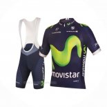 2016 Ropa Ciclismo Movistar Verde Azul Mangas Corta y Culotte Corto