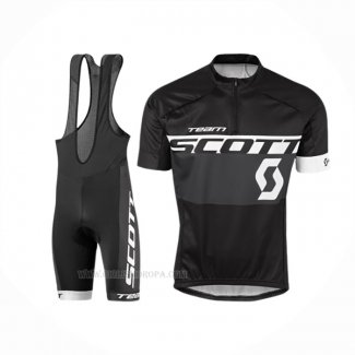2016 Ropa Ciclismo Scott Blanco Negro Mangas Corta Y Culotte Corto