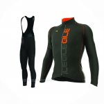 2017 Ropa Ciclismo ALE 3 Season Negro Naranja Mangas Largas y Culotte Lunga