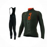2017 Ropa Ciclismo ALE 3 Season Negro Naranja Mangas Largas y Culotte Lunga