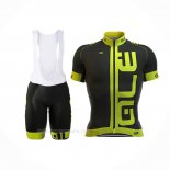 2017 Ropa Ciclismo ALE Negro Verde Mangas Corta y Culotte Corto