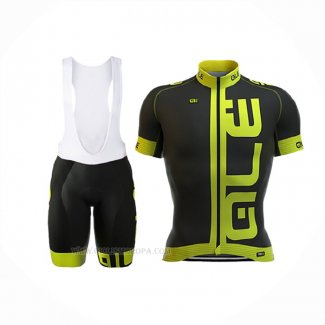 2017 Ropa Ciclismo ALE Negro Verde Mangas Corta y Culotte Corto