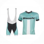 2017 Ropa Ciclismo Bianchi Verde Mangas Corta y Culotte Corto
