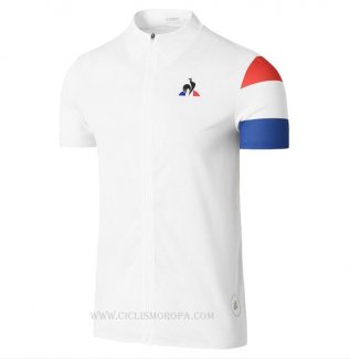 2017 Ropa Ciclismo Coq Sportif Tour De France Blanco Mangas Corta y Culotte Corto