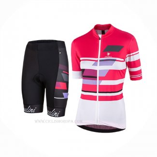 2017 Ropa Ciclismo Mujer Nalini Dolomiti Rojo Mangas Corta y Culotte Corto