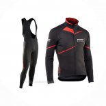 2017 Ropa Ciclismo Northwave Ml Negro Rojo Mangas Largas y Culotte Lunga