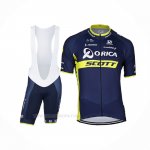 2017 Ropa Ciclismo Orica Scott Azul Mangas Corta y Culotte Corto