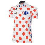 2017 Ropa Ciclismo Tour De France Blanco Rojo Mangas Corta y Culotte Corto