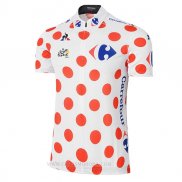 2017 Ropa Ciclismo Tour De France Blanco Rojo Mangas Corta y Culotte Corto