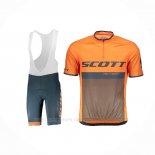 2018 Ropa Ciclismo Scott Rc Negro Naranja Mangas Corta Y Culotte Corto