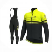 2019 Ropa Ciclismo ALE Slide Amarillo Negro Mangas Largas y Culotte Lunga
