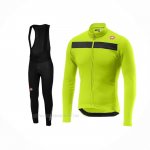 2019 Ropa Ciclismo Castelli Puro 3 Verde Negro Mangas Largas y Culotte Lunga