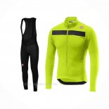 2019 Ropa Ciclismo Castelli Puro 3 Verde Negro Mangas Largas y Culotte Lunga