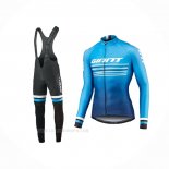 2019 Ropa Ciclismo Giant Race Day Azul Mangas Largas y Culotte Lunga