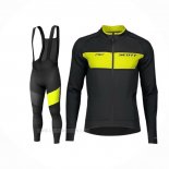 2019 Ropa Ciclismo Scott Rc Ff Amarillo Negro Mangas Largas Y Culotte Lunga