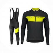 2019 Ropa Ciclismo Scott Rc Ff Amarillo Negro Mangas Largas Y Culotte Lunga