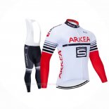 2020 Ropa Ciclismo Arkea Samsic Blanco Rojo Mangas Corta Y Culotte Corto
