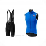 2021 Chalecos Cortavientos Castelli Azul Mangas Corta y Culotte Corto