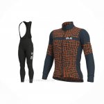 2021 Ropa Ciclismo ALE Marron Mangas Largas y Culotte Lunga