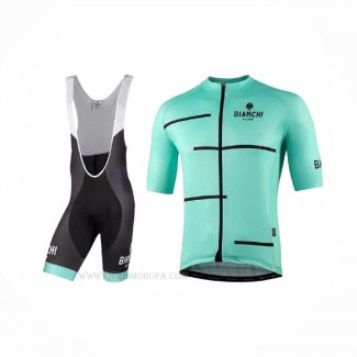 2021 Ropa Ciclismo Bianchi Luz Verde Mangas Corta y Culotte Corto(2)