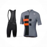 2021 Ropa Ciclismo Sportful Gris Naranja Mangas Corta y Culotte Corto