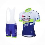 2021 Ropa Ciclismo Wanty-Gobert Cycling Team Azul Blanco Amarillo Mangas Corta y Culotte Corto