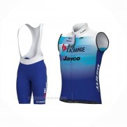 2022 Chalecos Cortavientos Bike Exchange Azul Mangas Corta y Culotte Corto