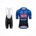 2022 Ropa Ciclismo Alpecin Deceuninck Negro Azul Mangas Corta y Culotte Corto
