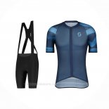 2022 Ropa Ciclismo Scott Azul Mangas Corta Y Culotte Corto(1)