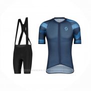 2022 Ropa Ciclismo Scott Azul Mangas Corta Y Culotte Corto(1)