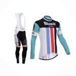 2014 Ropa Ciclismo Bianchi Blanco Verde Mangas Largas y Culotte Lunga