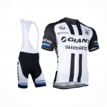 2014 Ropa Ciclismo Giant Shimano Negro Blanco Mangas Corta y Culotte Corto
