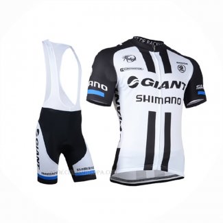 2014 Ropa Ciclismo Giant Shimano Negro Blanco Mangas Corta y Culotte Corto