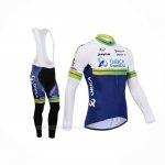 2014 Ropa Ciclismo Orica GreenEDGE Blanco Azul Mangas Largas y Culotte Lunga