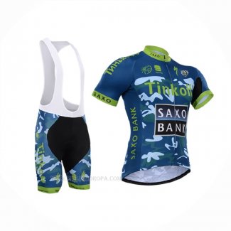 2015 Ropa Ciclismo Tinkoff Saxo Bank Azur Azul Mangas Corta y Culotte Corto