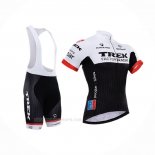 2015 Ropa Ciclismo Trek Factory Racing Blanco Negro Mangas Corta y Culotte Corto