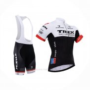 2015 Ropa Ciclismo Trek Factory Racing Blanco Negro Mangas Corta y Culotte Corto