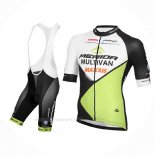 2016 Ropa Ciclismo Multivan Merida Verde Blanco Mangas Corta y Culotte Corto